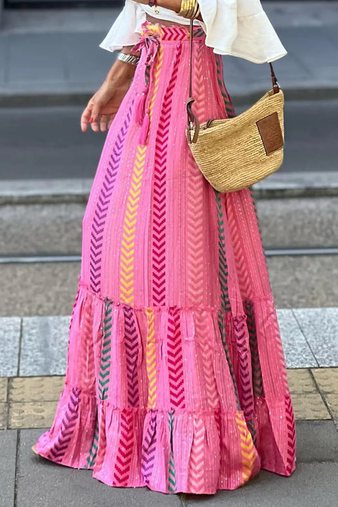 'Harmony' Drawstring High Waist Skirt - Celes Fashion